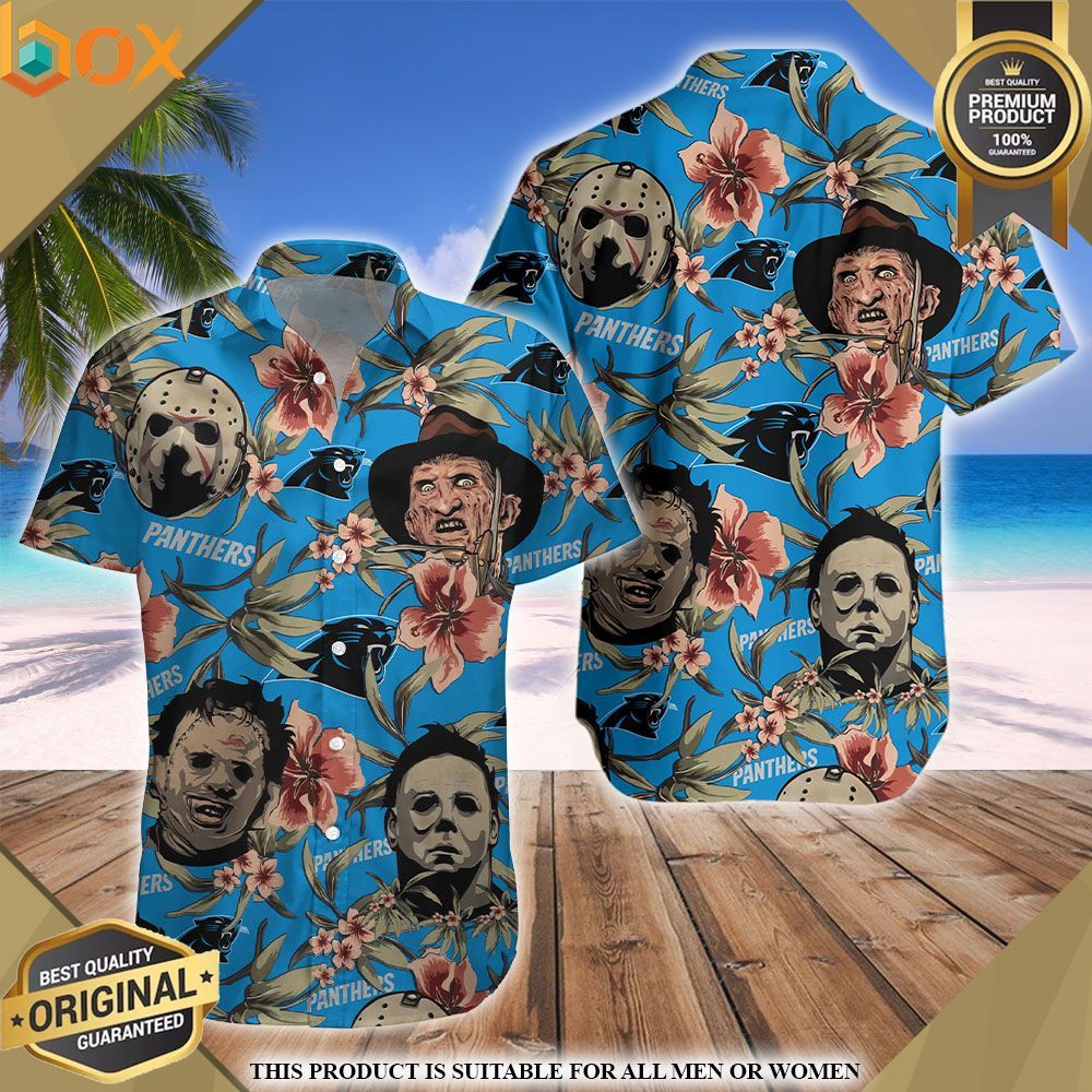 Carolina Panthers Horror Movie Character Hawaiian Shirt 9