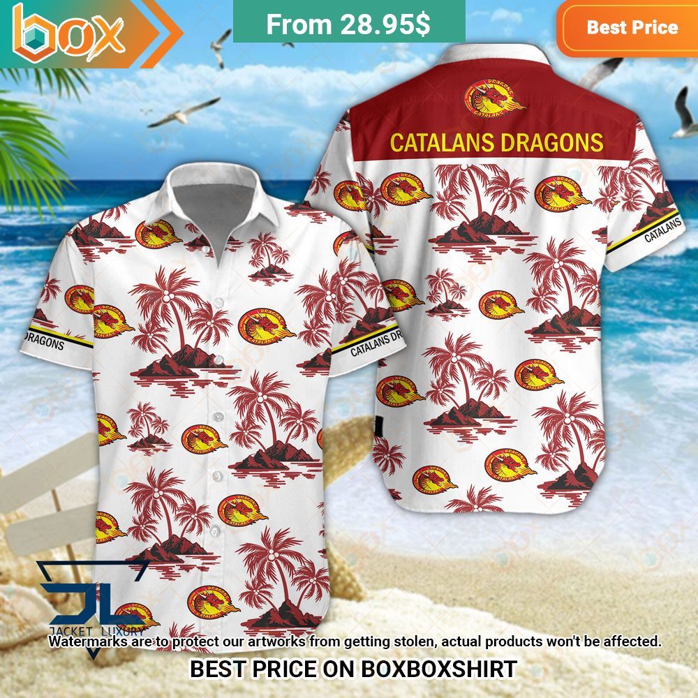 Catalans Dragons Hawaiian Shirt Short 1