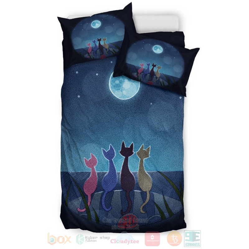 Cats and Moon Bedding Set 2