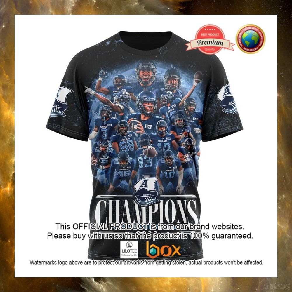 HOT CFL Toronto Argonauts Champion 2022 Grey Cup Custom 3D Hoodie, T-Shirt 12
