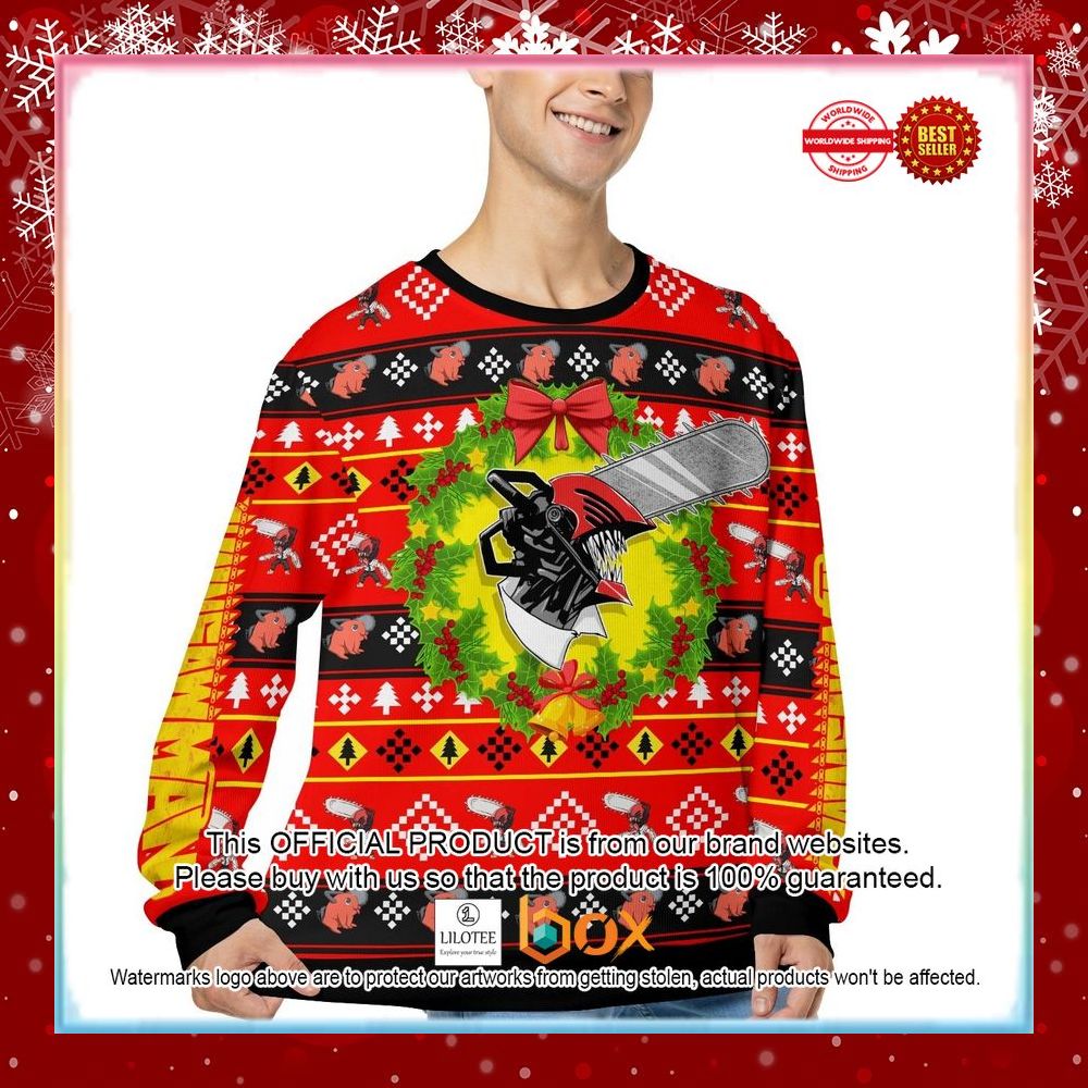 BEST Chainsaw Man Christmas Ugly Sweater 7