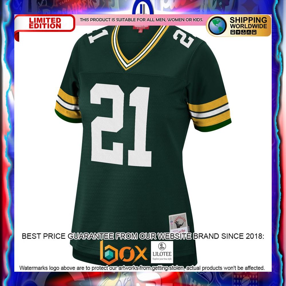 NEW Charles Woodson Green Bay Packers Mitchell & Ness Women's 2010 Legacy Replica Green Football Jersey 13