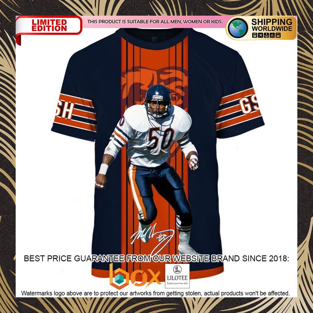 BEST Chicago Bears Mike Singletary #50 3D Shirt, Hoodie 1