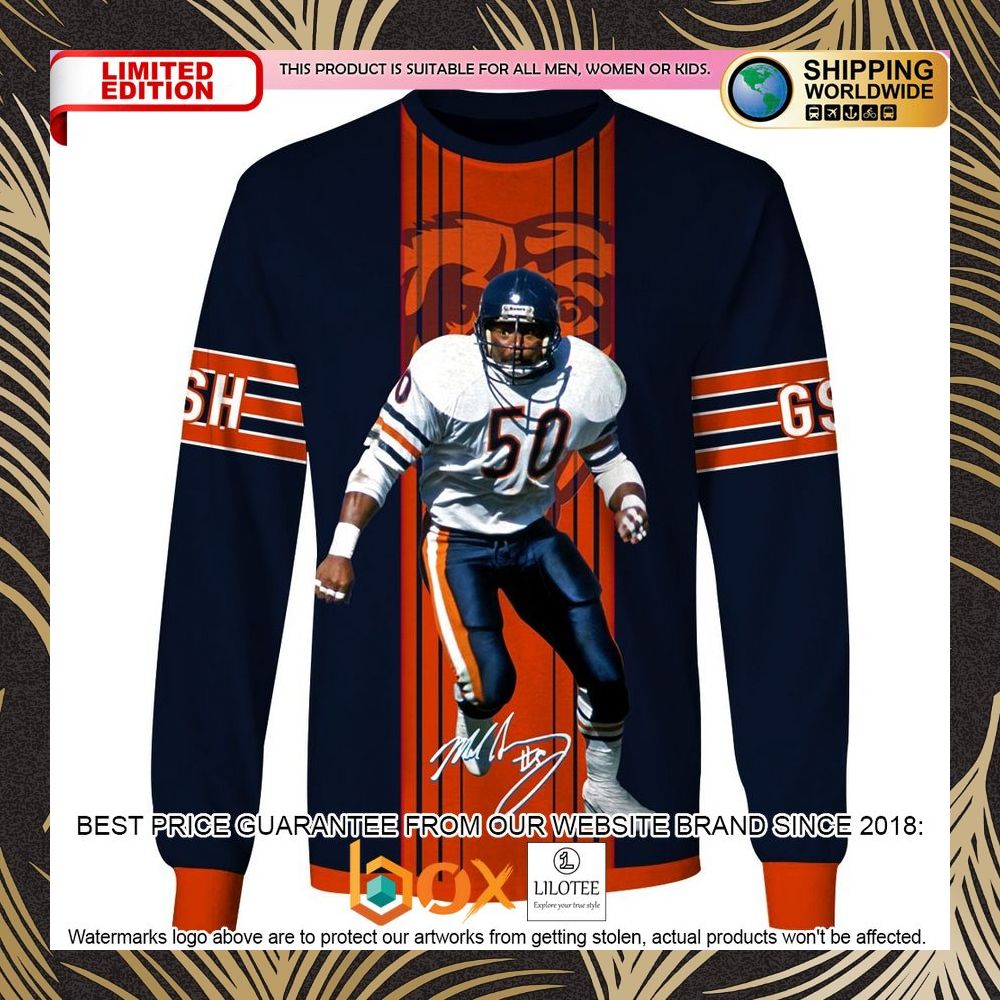 BEST Chicago Bears Mike Singletary #50 3D Shirt, Hoodie 5