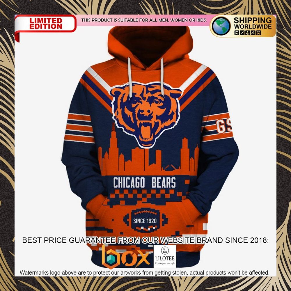 BEST Chicago Bears NFL ORange 3D Shirt, Hoodie 1