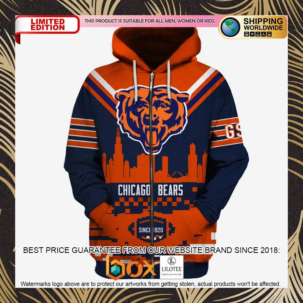 BEST Chicago Bears NFL ORange 3D Shirt, Hoodie 4