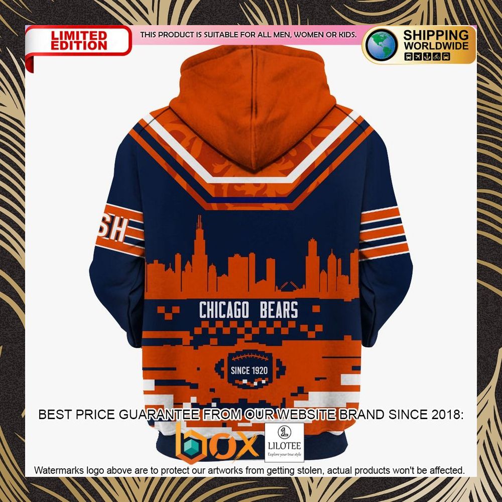 BEST Chicago Bears NFL ORange 3D Shirt, Hoodie 5