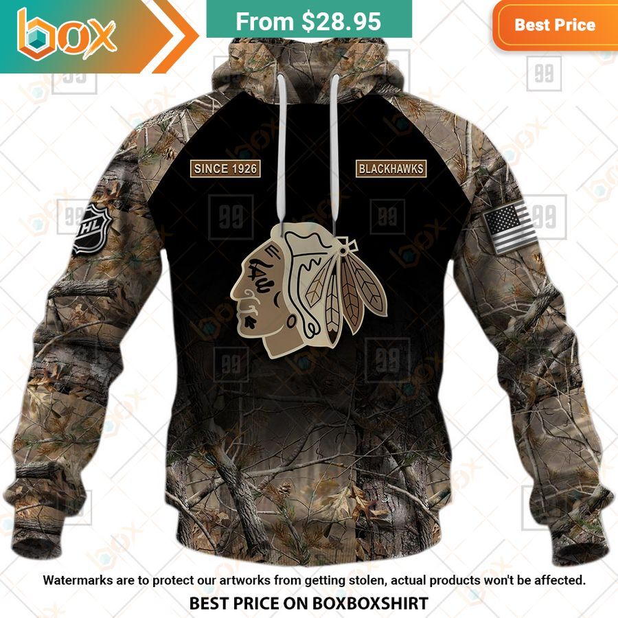 BEST Chicago Blackhawks Hunting Camouflage Custom Shirt 9