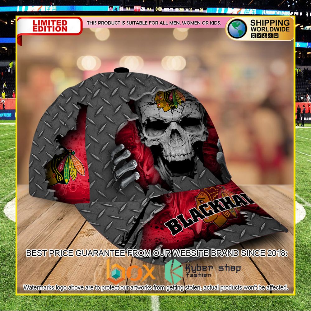 NEW Chicago Blackhawks Custom Name NHL Skull Cap Hat 6