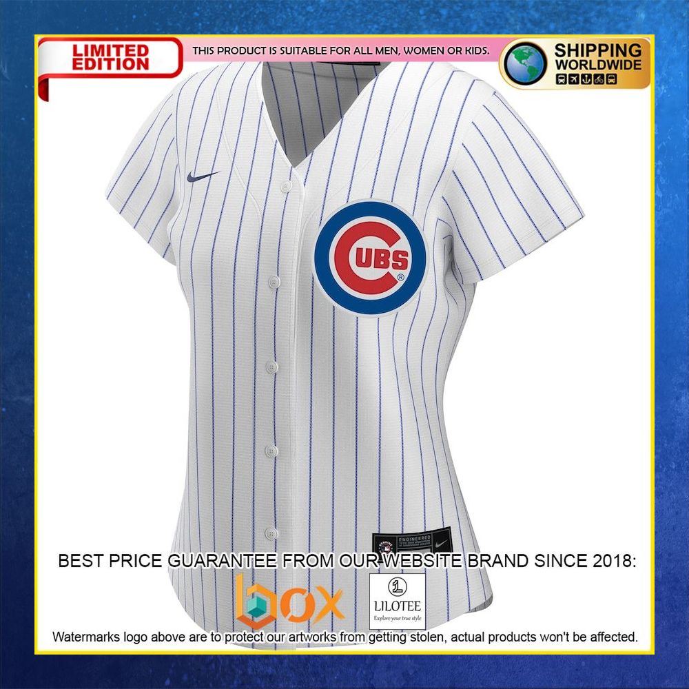 HOT Chicago Cubs Women's Custom Name Number White Baseball Jersey Shirt 5
