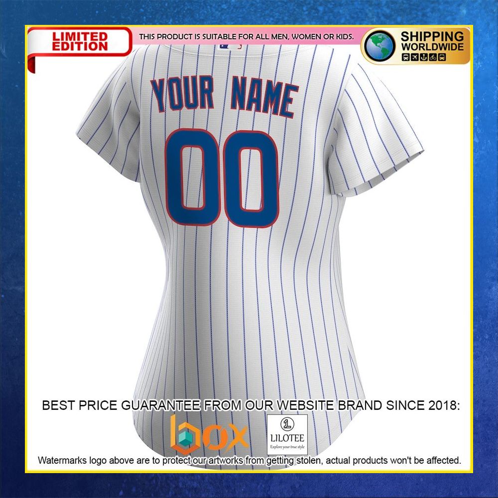 HOT Chicago Cubs Women's Custom Name Number White Baseball Jersey Shirt 6
