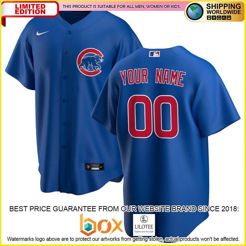 HOT Chicago Cubs Team Custom Name Number Royal Baseball Jersey Shirt 1