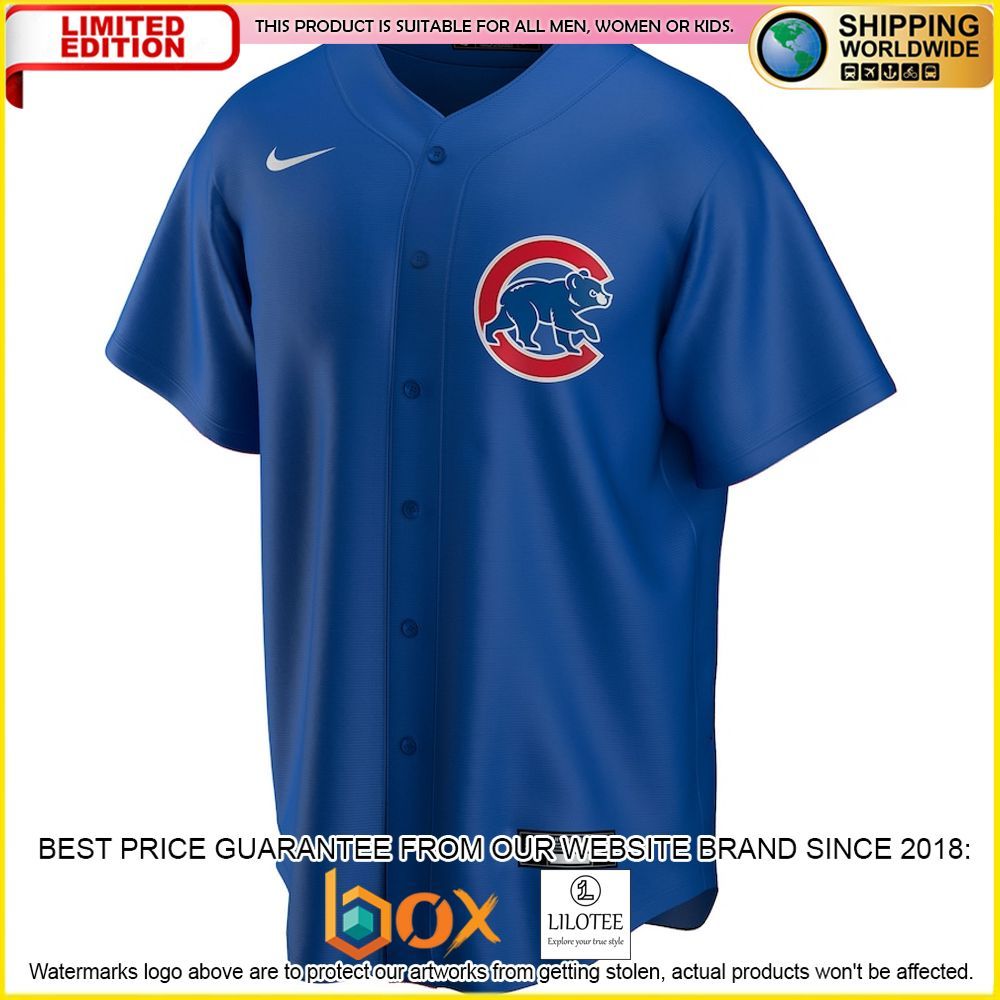 HOT Chicago Cubs Team Custom Name Number Royal Baseball Jersey Shirt 2