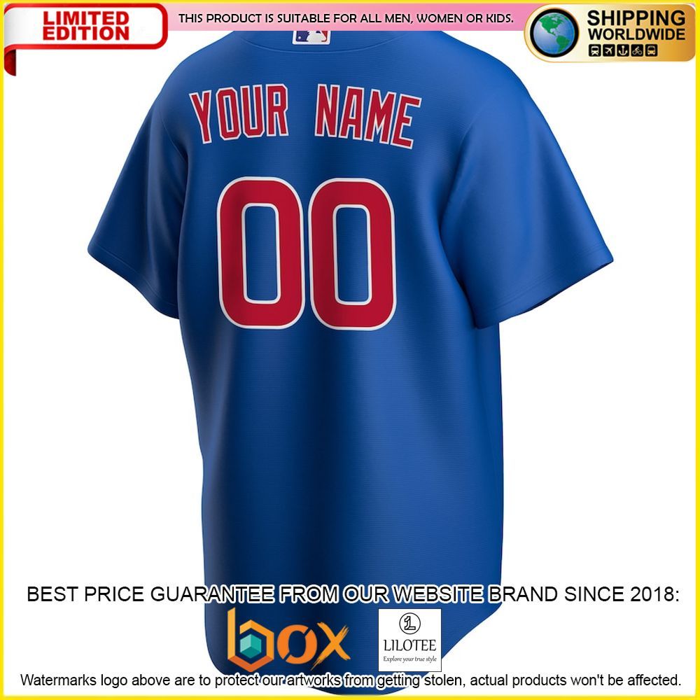 HOT Chicago Cubs Team Custom Name Number Royal Baseball Jersey Shirt 3