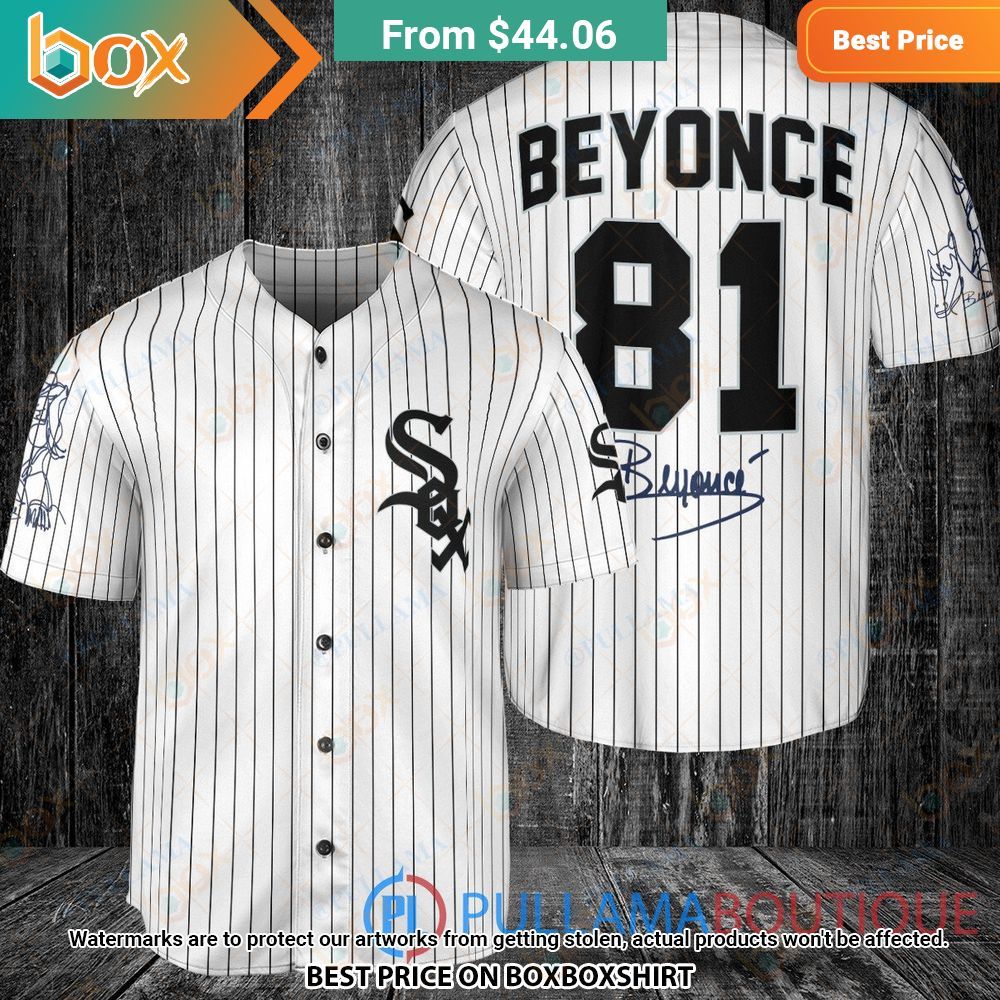 Chicago White Sox Beyonce White Baseball Jersey 1