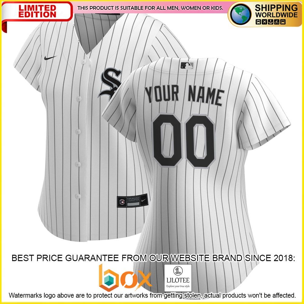 HOT Chicago White Sox Women's Custom Name Number White Baseball Jersey Shirt 1