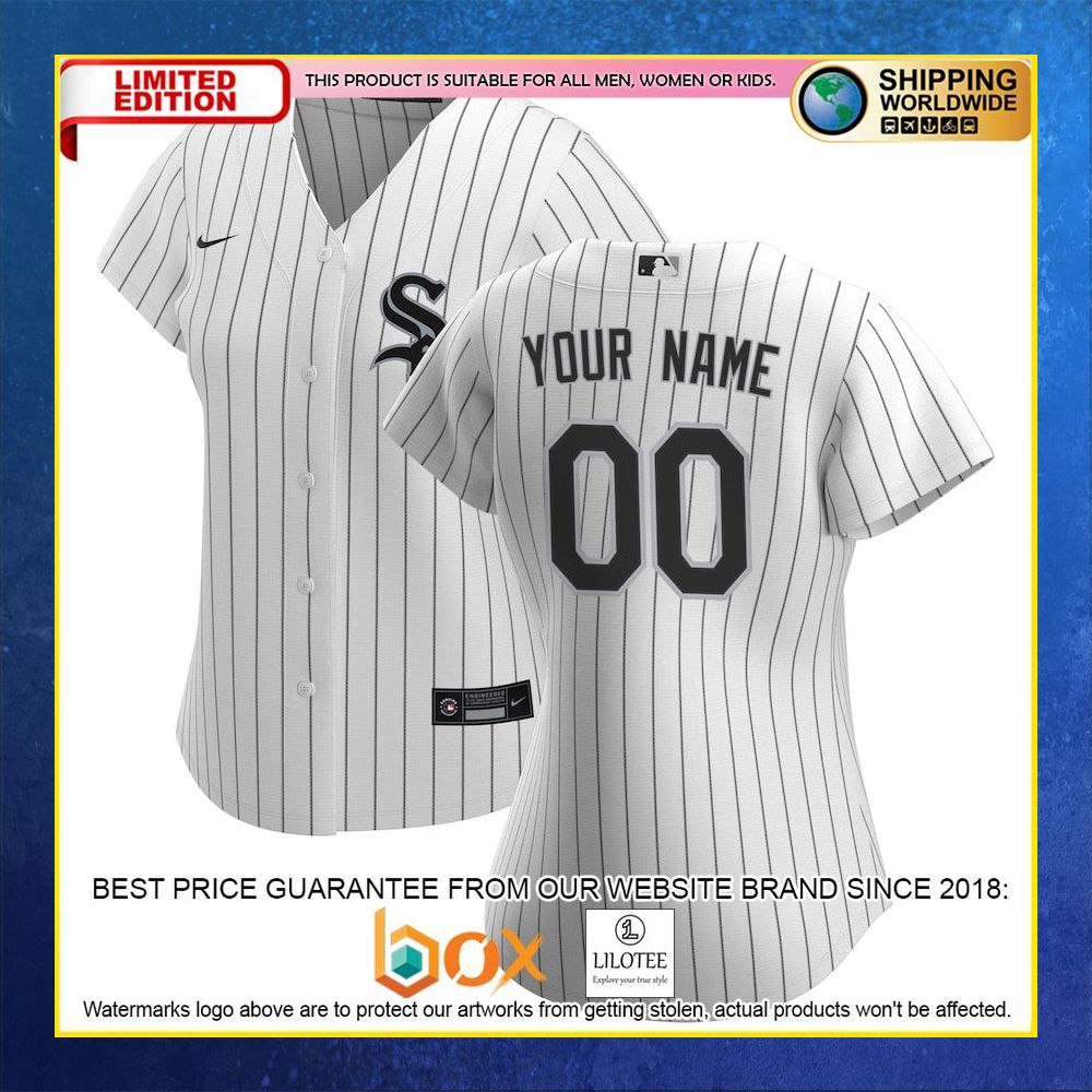 HOT Chicago White Sox Women's Custom Name Number White Baseball Jersey Shirt 4