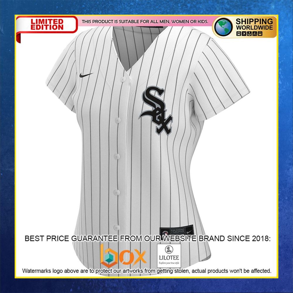 HOT Chicago White Sox Women's Custom Name Number White Baseball Jersey Shirt 5