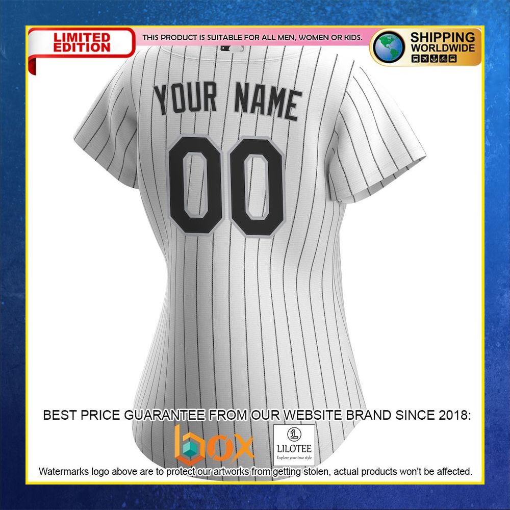 HOT Chicago White Sox Women's Custom Name Number White Baseball Jersey Shirt 6
