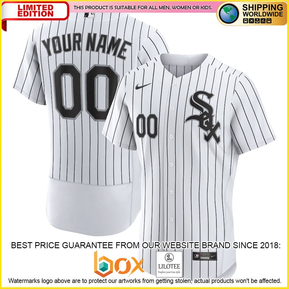 HOT Chicago White Sox Custom Name Number White Baseball Jersey Shirt 1