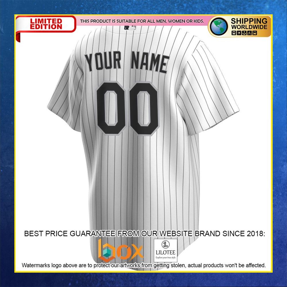 HOT Chicago White Sox Team Custom Name Number White Baseball Jersey Shirt 6