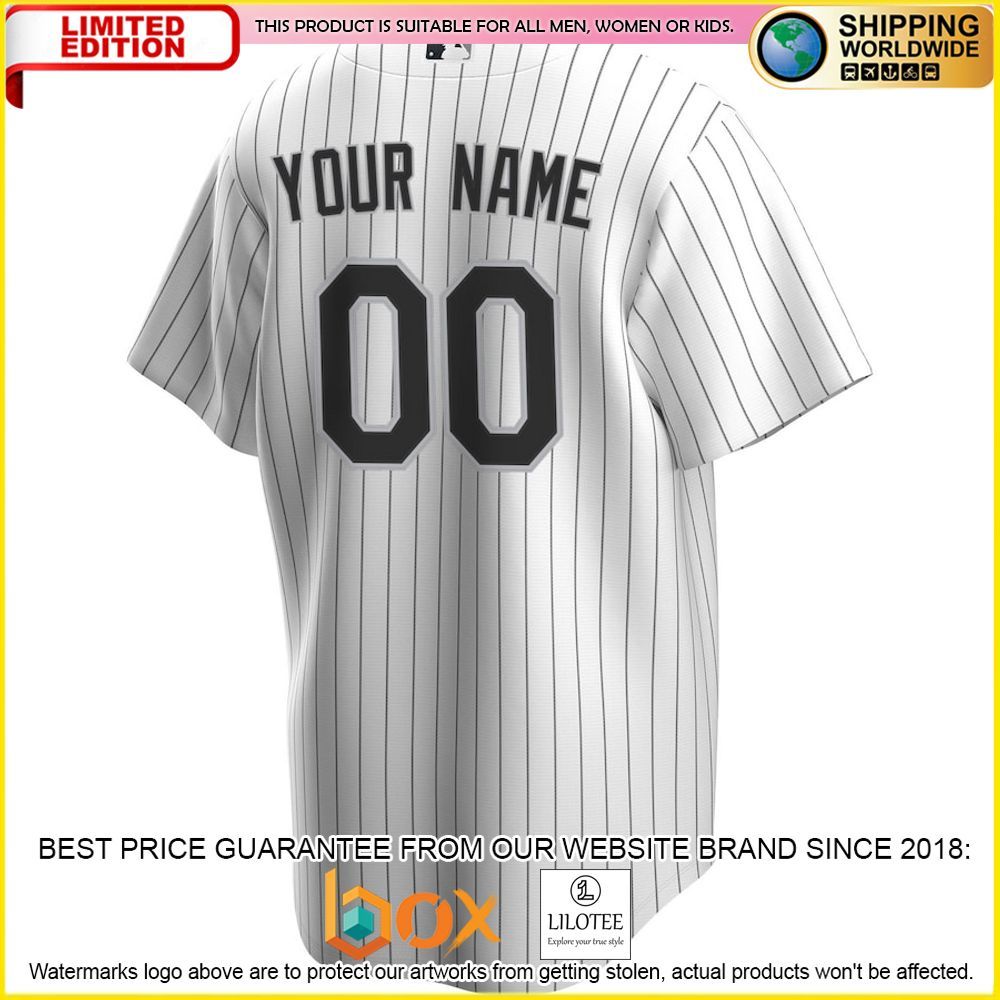 HOT Chicago White Sox Team Custom Name Number White Baseball Jersey Shirt 3
