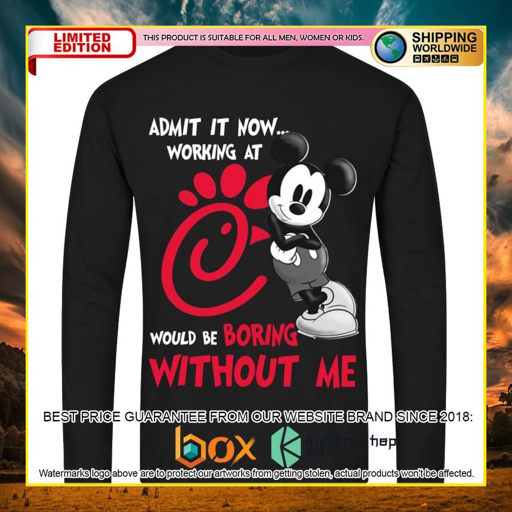 NEW Chick-fil-A Mickey Mouse Admit it Now Working at 3D Hoodie, Shirt 9