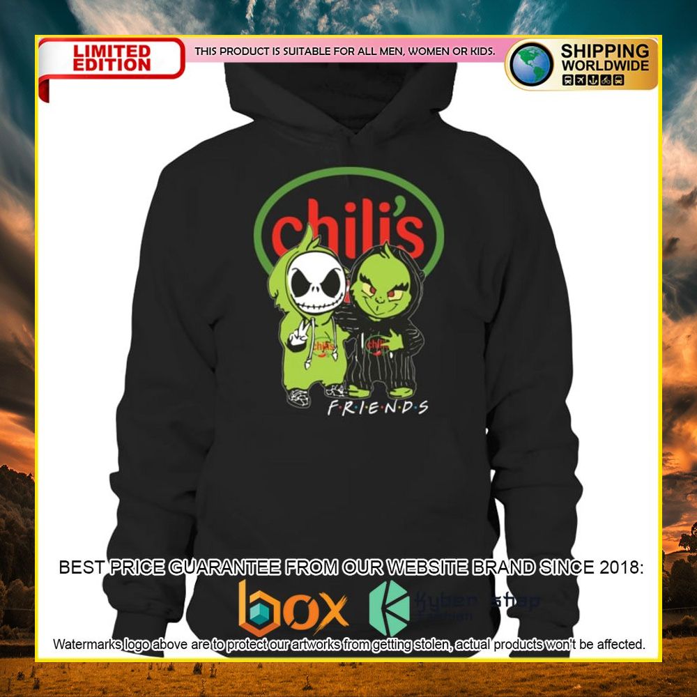 NEW Chili's Jack Skelltington Grinch Friends 3D Hoodie, Shirt 10