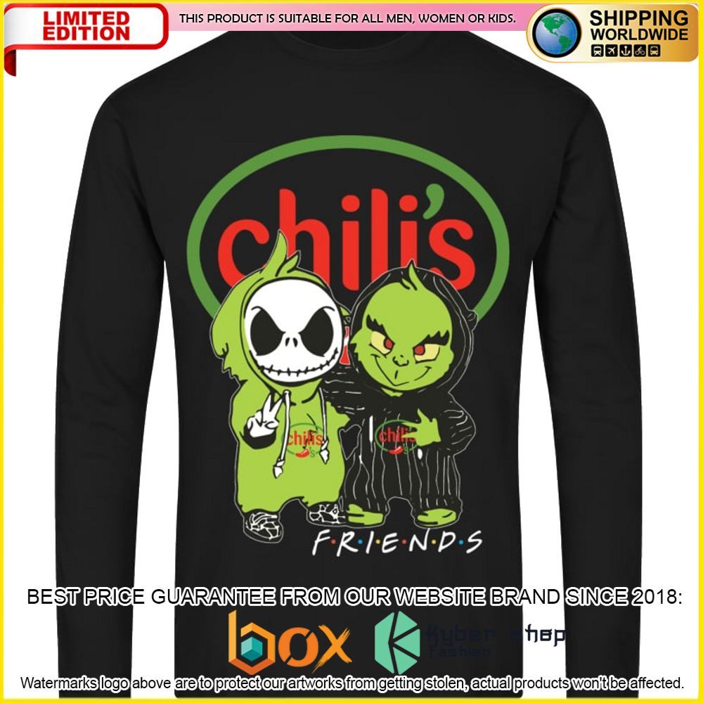 NEW Chili's Jack Skelltington Grinch Friends 3D Hoodie, Shirt 4