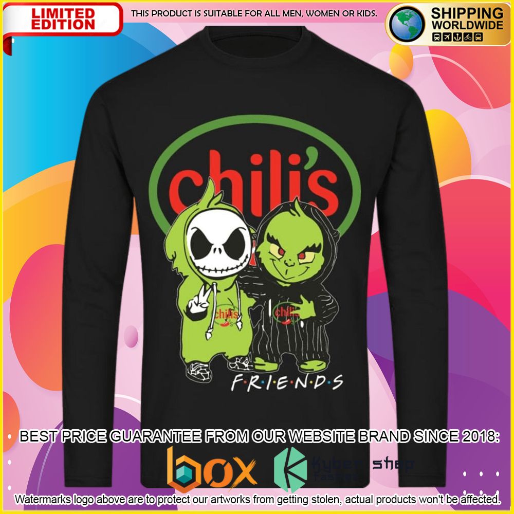 NEW Chili's Jack Skelltington Grinch Friends 3D Hoodie, Shirt 8