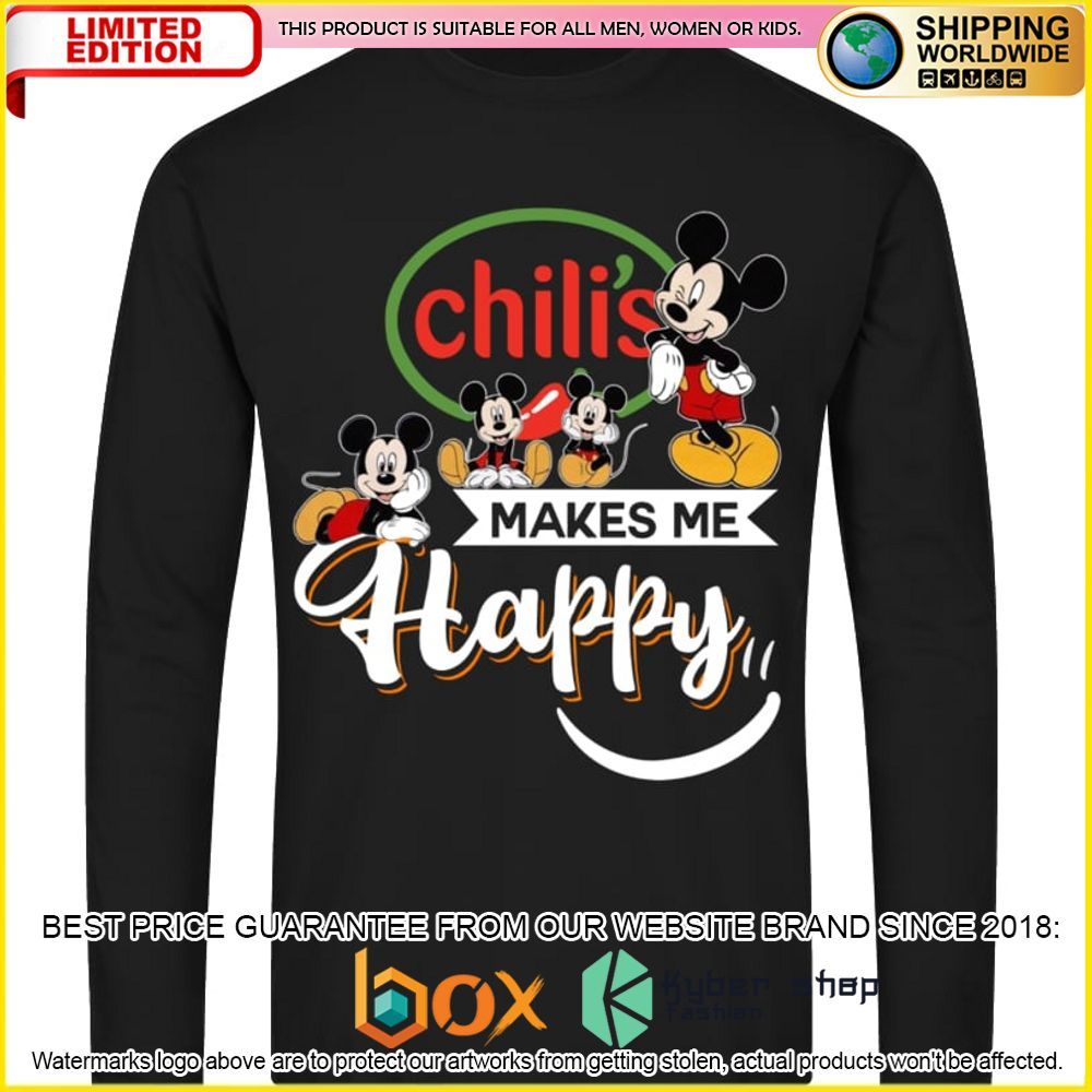 NEW Chili's Mickey Mouse Makes Me Happy 3D Hoodie, Shirt 4