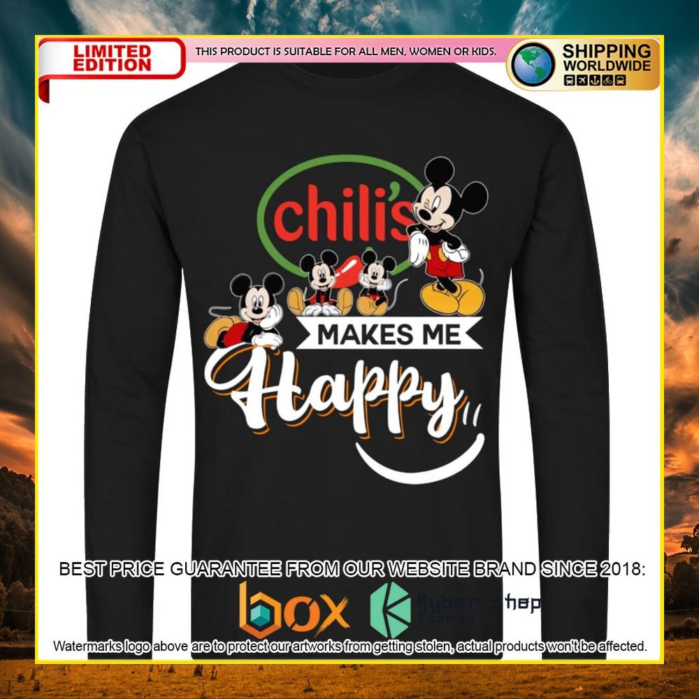 NEW Chili's Mickey Mouse Makes Me Happy 3D Hoodie, Shirt 12