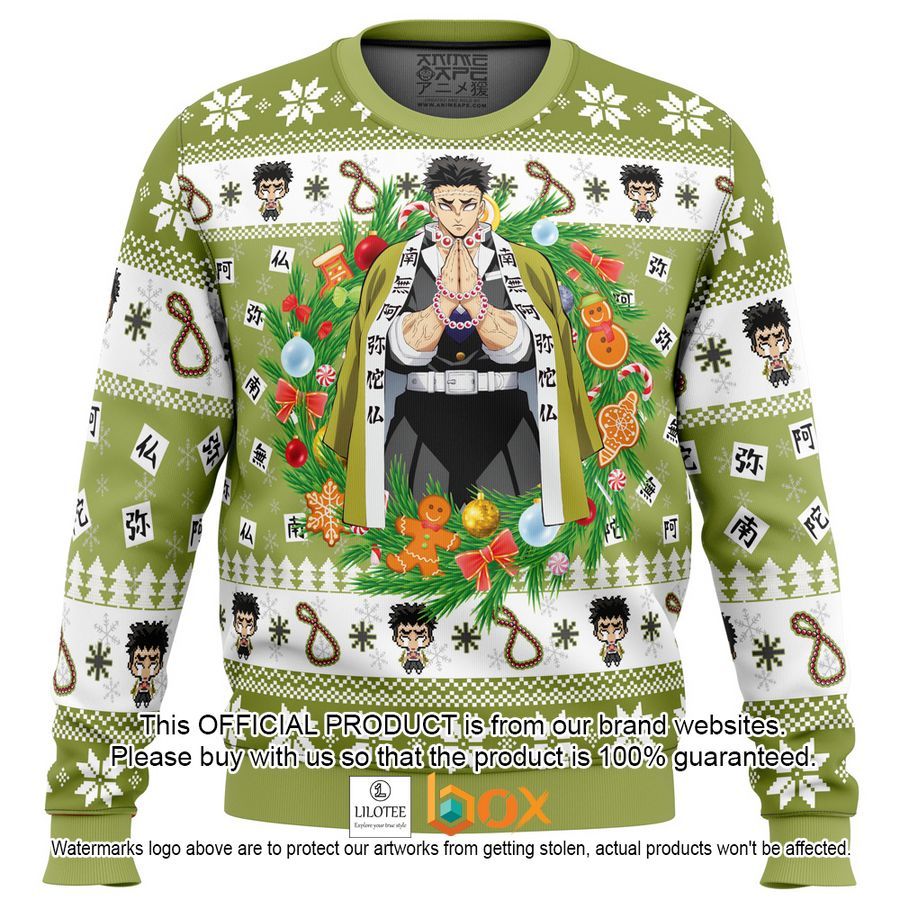 BEST Christmas Gyomei Himejema Demon Slayer Christmas Sweater 1