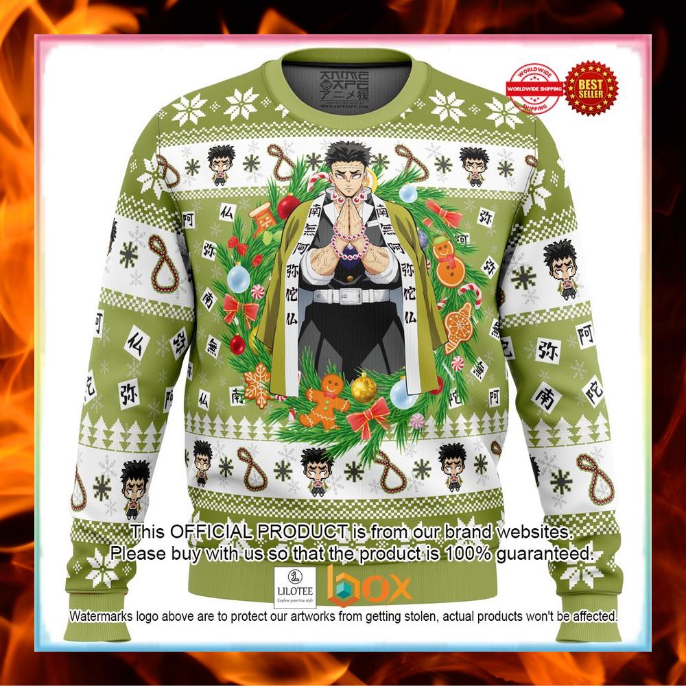 BEST Christmas Gyomei Himejema Demon Slayer Christmas Sweater 6