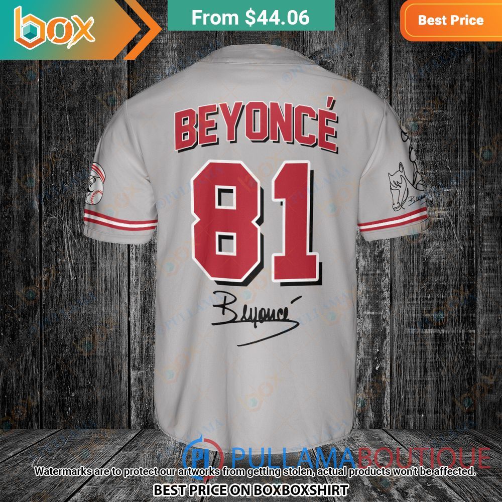 Cincinnati Reds Beyonce Gray Baseball Jersey 5