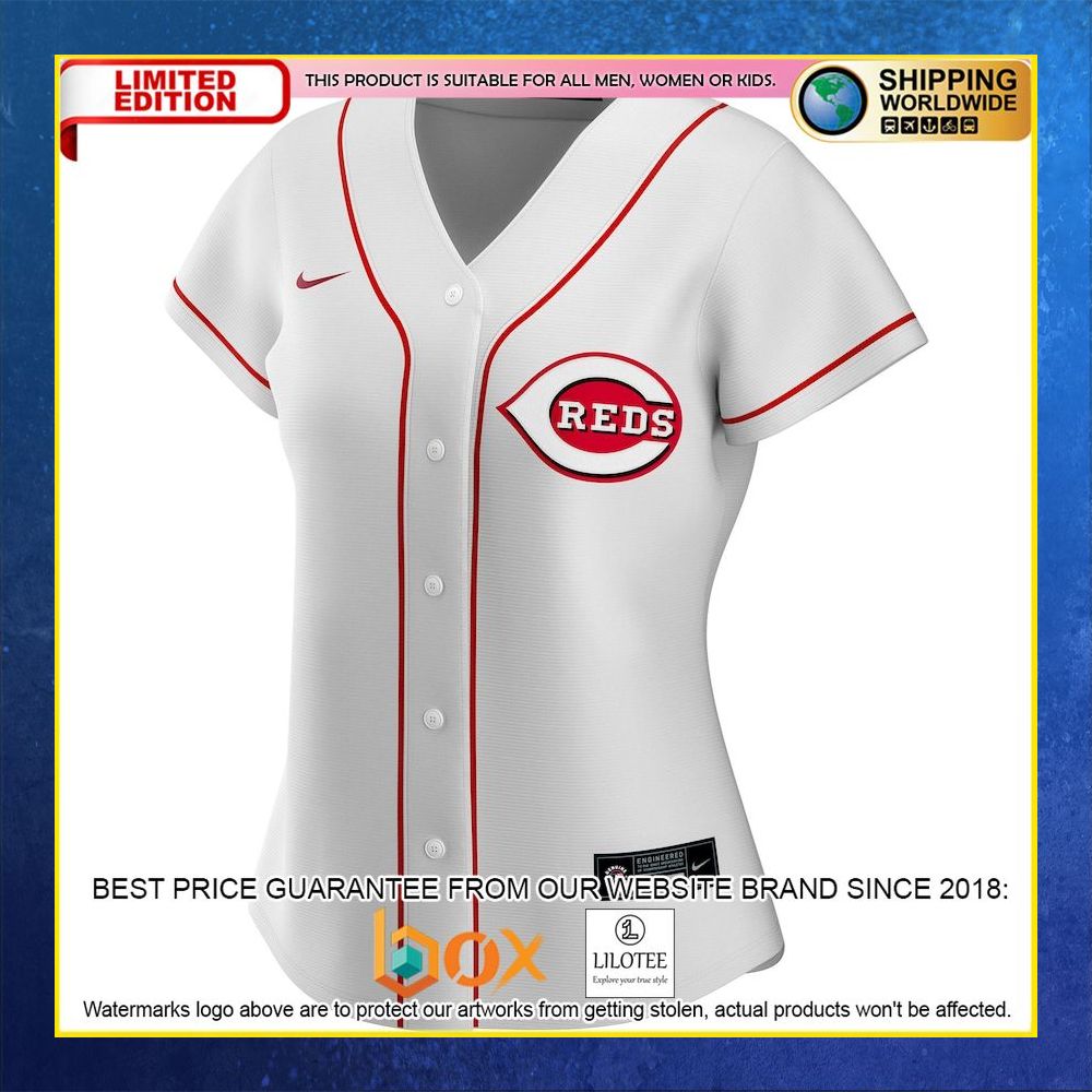 HOT Cincinnati Reds MLB Women's Custom Name Number White Baseball Jersey Shirt 5