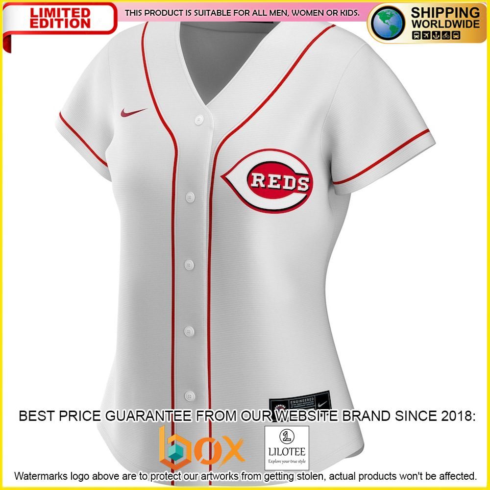 HOT Cincinnati Reds MLB Women's Custom Name Number White Baseball Jersey Shirt 2