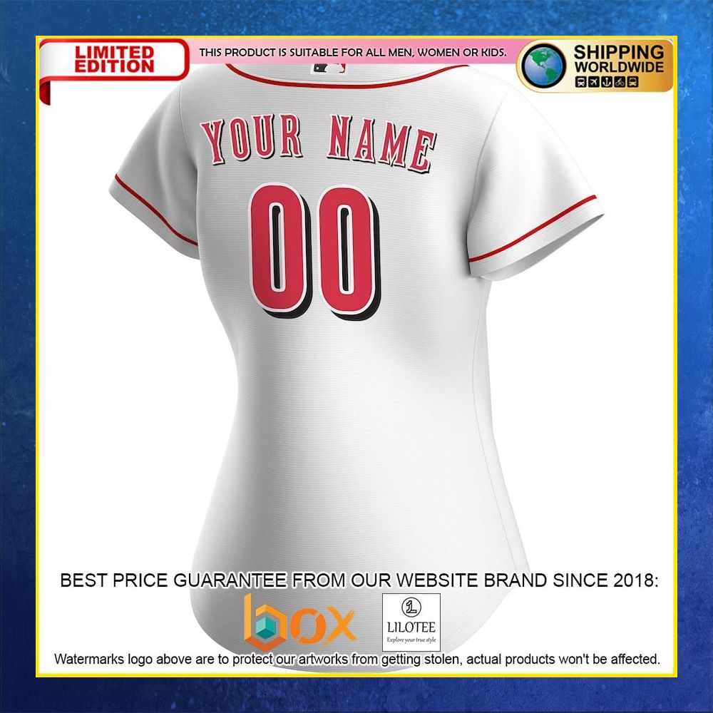 HOT Cincinnati Reds MLB Women's Custom Name Number White Baseball Jersey Shirt 6