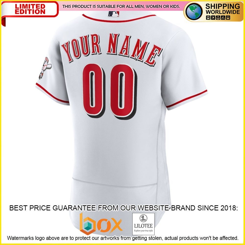 HOT Cincinnati Reds MLB Custom Name Number White Baseball Jersey Shirt 3