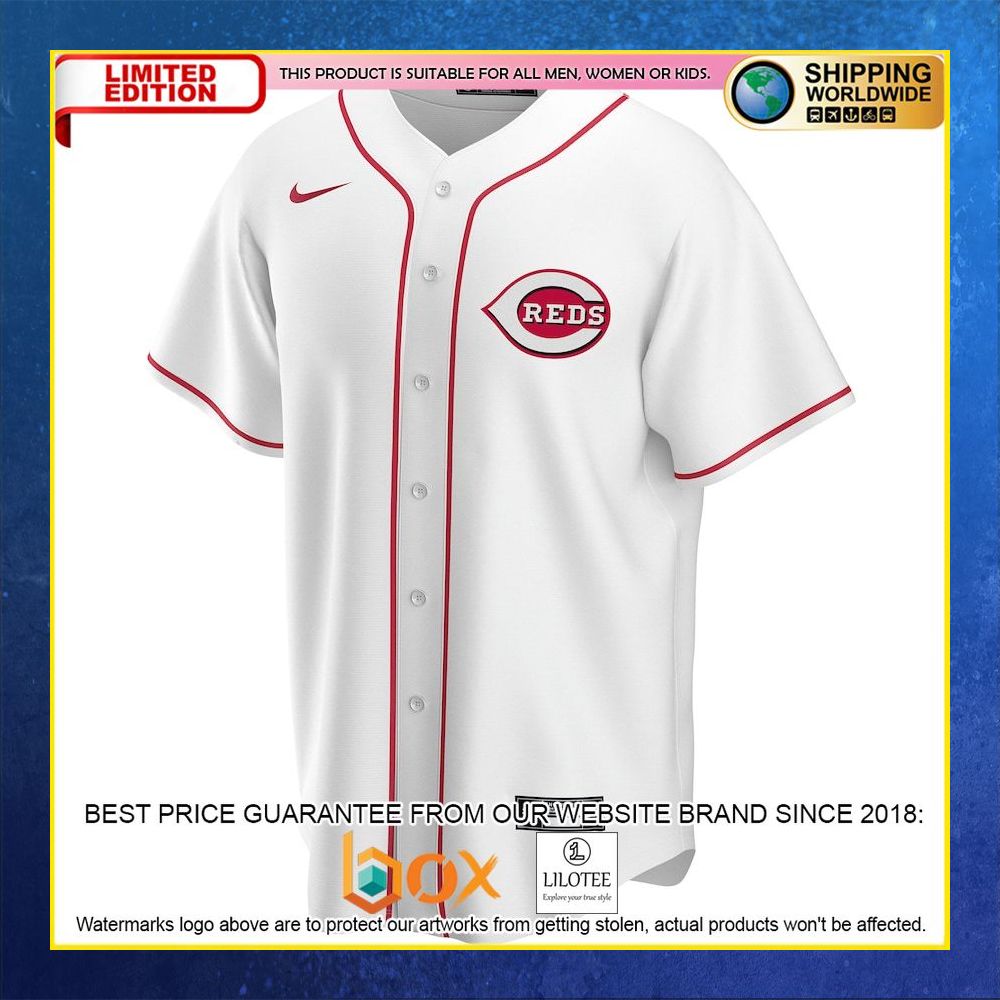 HOT Cincinnati Reds Team Custom Name Number White Baseball Jersey Shirt 5