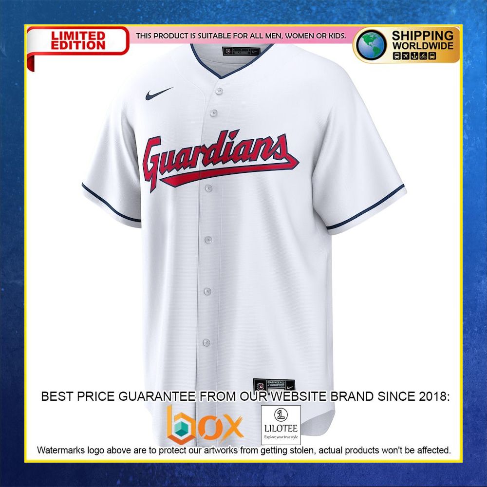 HOT ClevelGuardians MLB Custom Name Number White Baseball Jersey Shirt 5