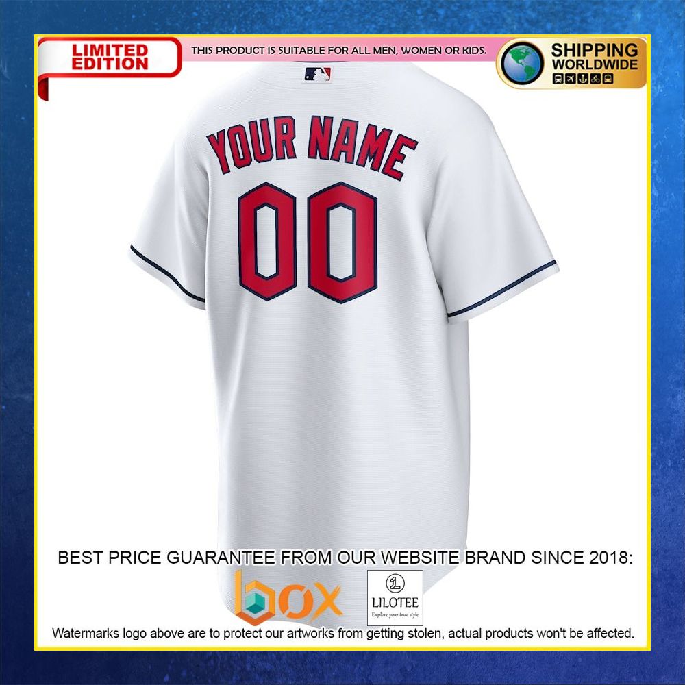 HOT ClevelGuardians MLB Custom Name Number White Baseball Jersey Shirt 6