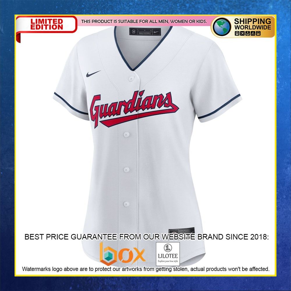 HOT ClevelGuardians Women's Custom Name Number White Baseball Jersey Shirt 5