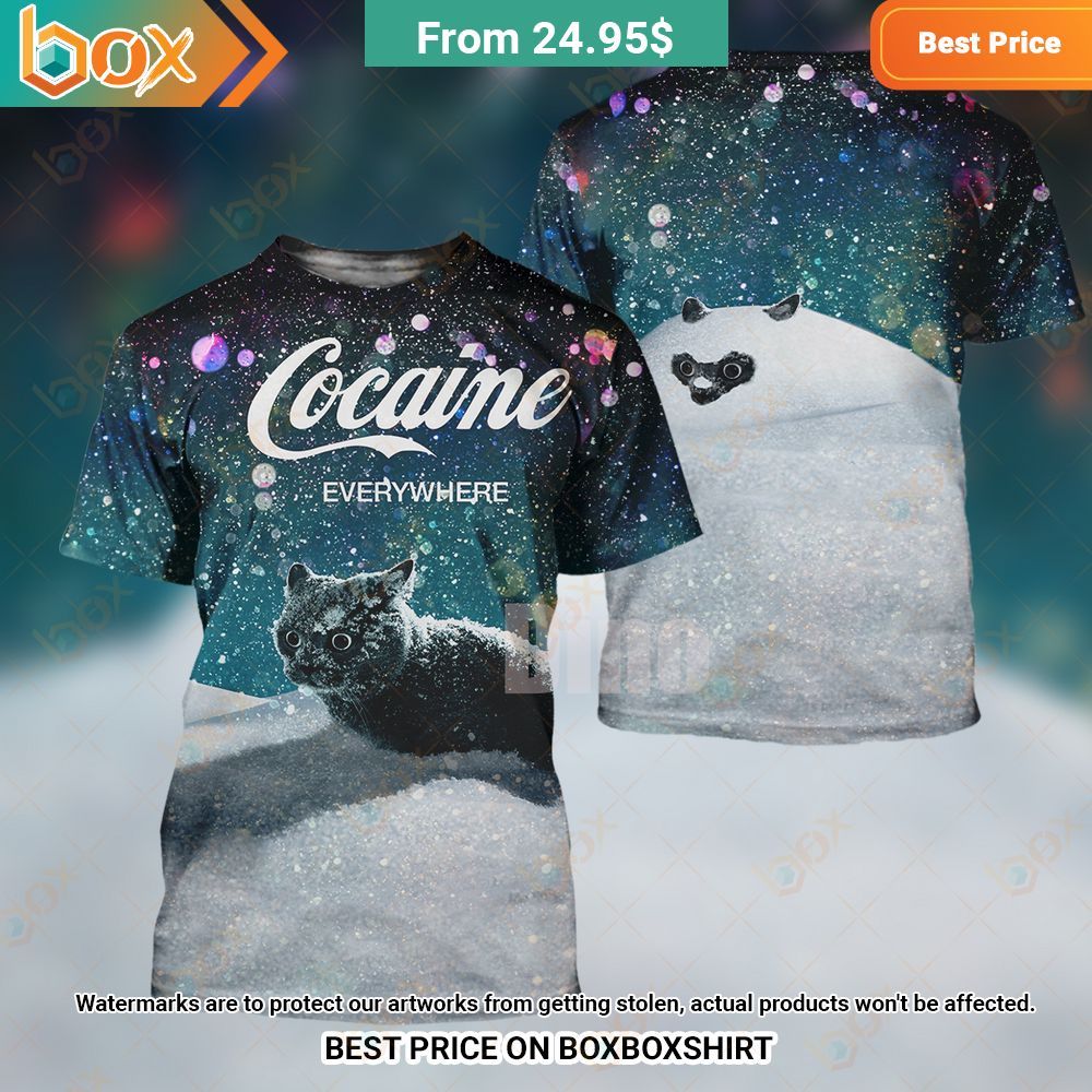 Cocaine Cat Let It Snow Sweatshirt, Shirt 1
