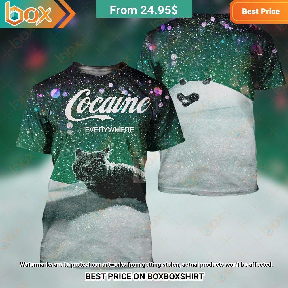 Cocaine Cat Let It Snow Sweatshirt, Shirt 10