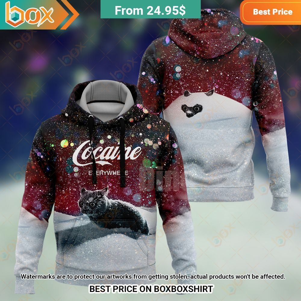 Cocaine Cat Let It Snow Sweatshirt, Shirt 3