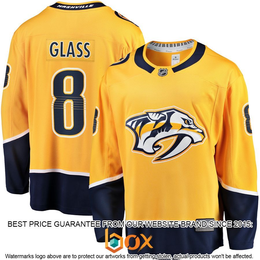 NEW Cody Glass Nashville Predators Home Player Gold Hockey Jersey 1