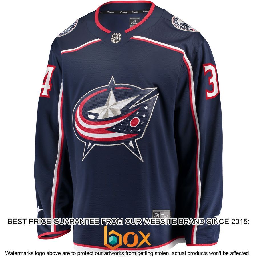 NEW Cole Sillinger Columbus Blue Jackets Home Player Navy Hockey Jersey 2
