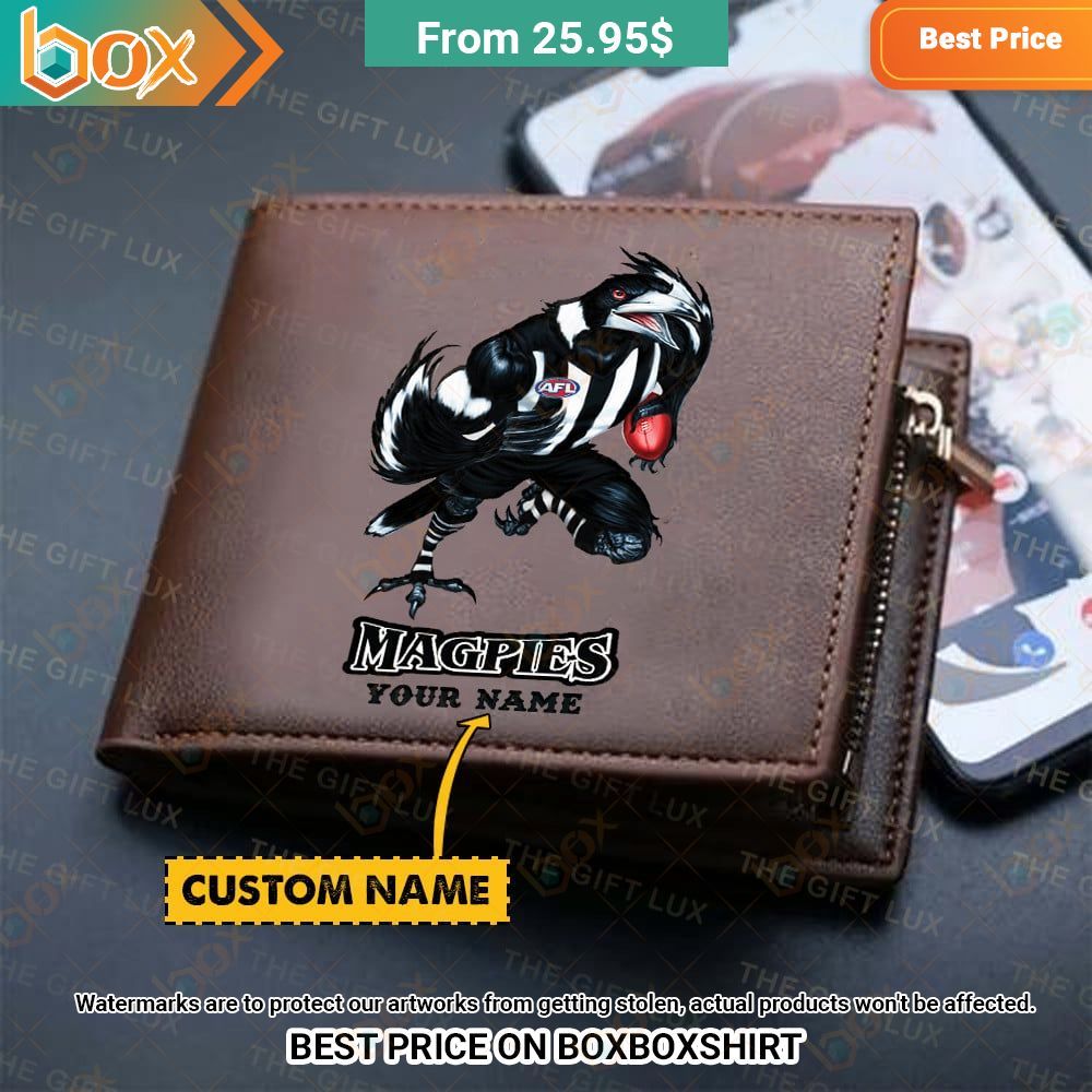 collingwood mascot custom leather wallet 1 990