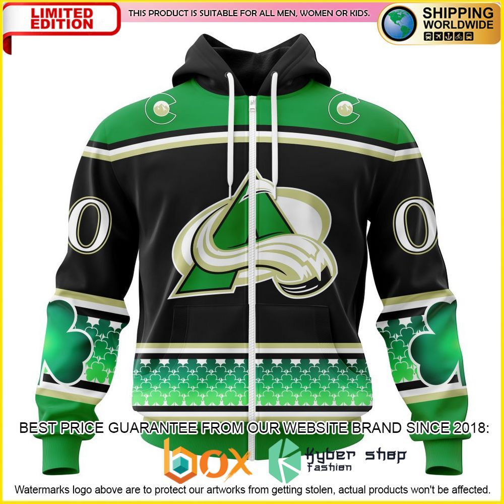 NEW Colorado Avalanche St Patrick’s Day Custom 3D Hoodie, Shirt 2